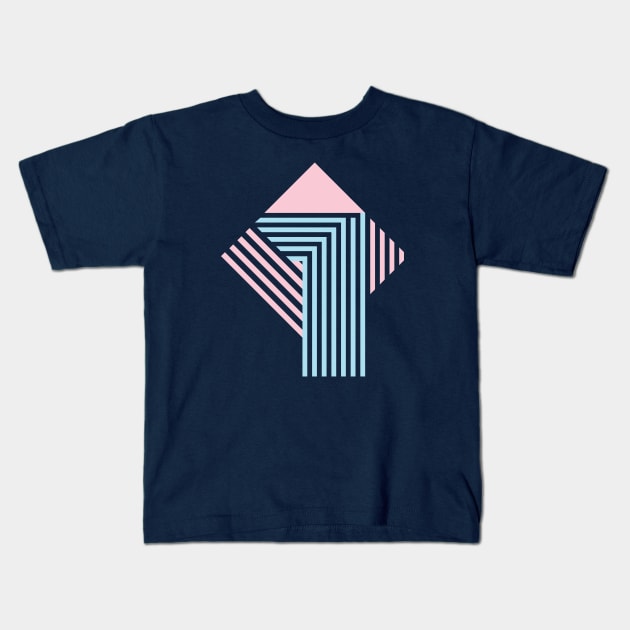 80s Waterfall Kids T-Shirt by Vanphirst